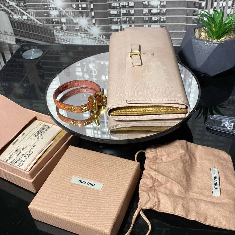 Authentic Ferragamo Wallet and Miu Miu Bracelet_10